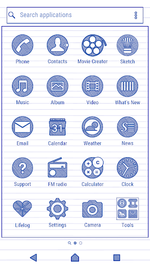 Sketch on sheet | Xperia™ Theme + icons Screenshot 3