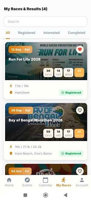 Run Events Screenshot 3