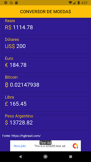 Conver$or de Moeda$ Screenshot 0