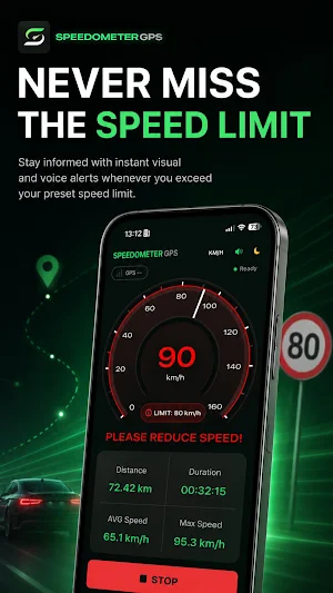 VeloX GPS Speedometer Screenshot 1