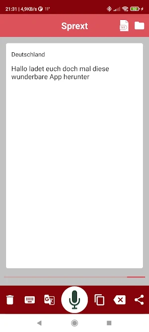 Convert speech to text Sprext Screenshot 2