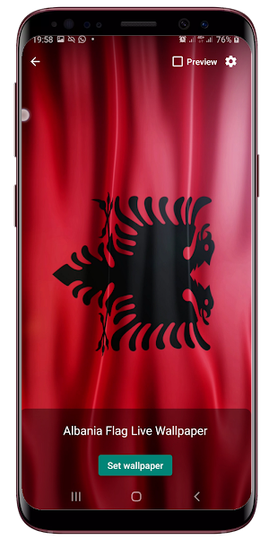 Albania Flag Live Wallpaper Screenshot 1