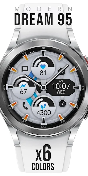 Dream 95 - White Watch Face Screenshot 0