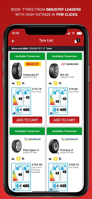 Laws Tyres Screenshot 2