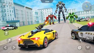 Flying Car Robot Shooting Game Screenshot 2