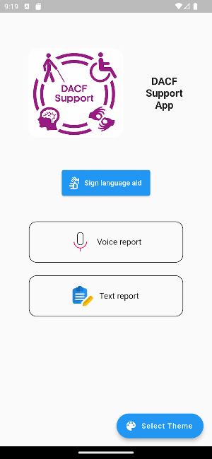 DACF Support App Screenshot 1