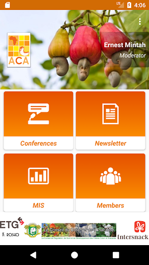 ACA Cashew App Screenshot 1