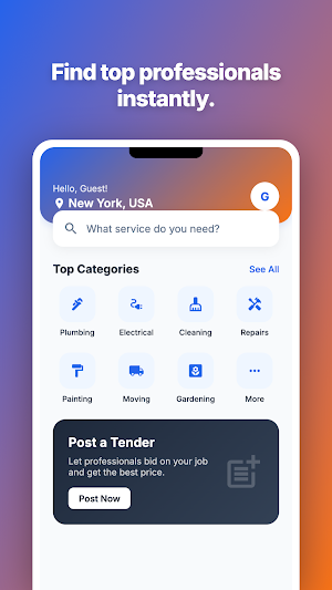 PostTender: Local Service Pros Screenshot 0