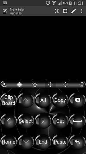 Keyboard Theme Spheres Black Screenshot 2