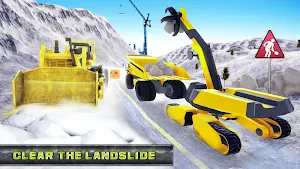 Real Heavy Snow Plow Truck Excavator Machine Games Screenshot 3