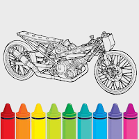 Drag Bike Coloring Book