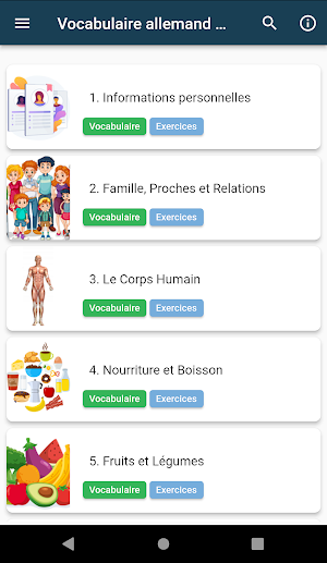 Vocabulaire allemand partie 1 Screenshot 0