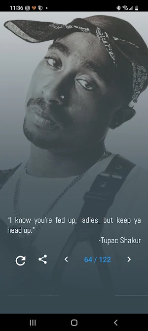 Tupac Shakur Quotes and Lyrics Screenshot 1