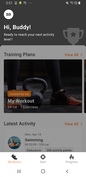 Movado's FitClub Screenshot 0