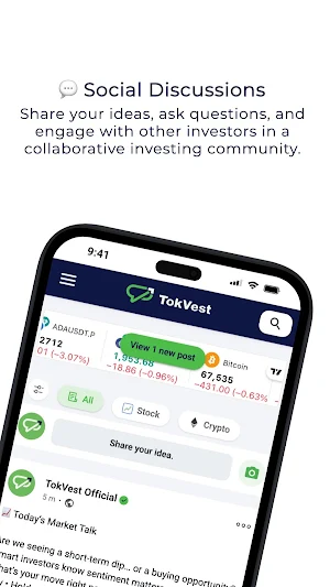 TokVest - Stocks & Crypto Talk Screenshot 0
