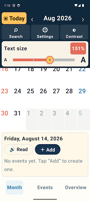 Senior Calendar Screenshot 1