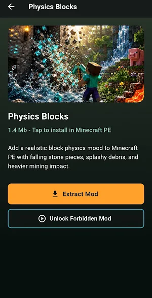 Realistic Physic Minecraft Mod Screenshot 3