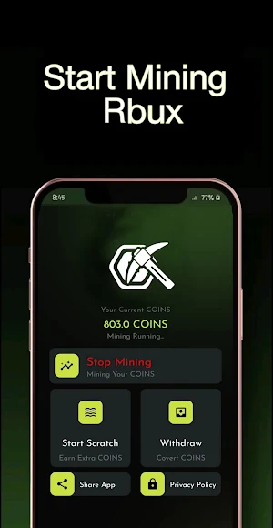 Rbux Mining Reward for robux Screenshot 1