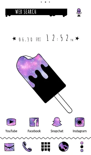 Cute Wallpaper Popsicle Galaxy Theme Screenshot 0