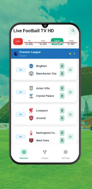 Football Live Streaming TV HD Screenshot 1