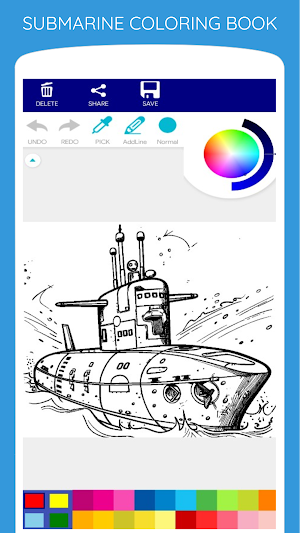 Submarine Coloring Book Screenshot 0
