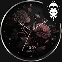 Rose Gold Flowers watch face
