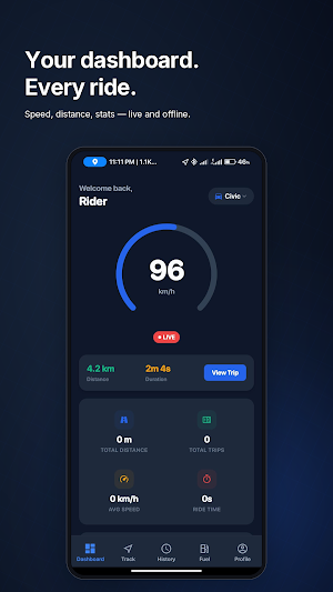 RideSync: Mileage & EV Tracker Screenshot 0