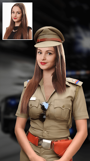 Woman Police Suit Photo Editor Screenshot 3