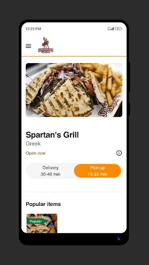 Spartan's Grill Screenshot 1