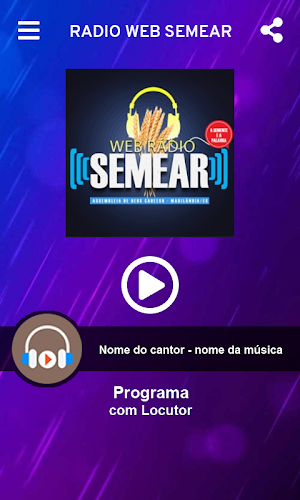 Rádio Web SEMEAR Screenshot 1