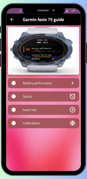 Garmin fenix 7S guide Screenshot 2
