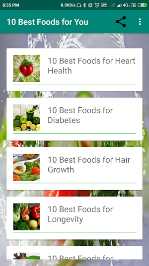 10 Best Foods for You Screenshot 0