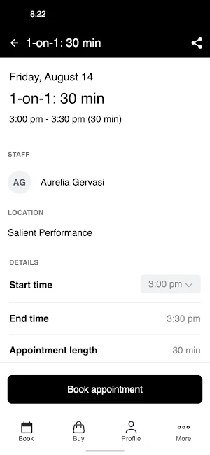 Salient Performance Screenshot 2