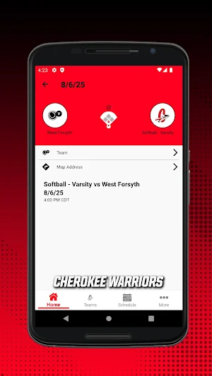 Cherokee Warriors Athletics Screenshot 2