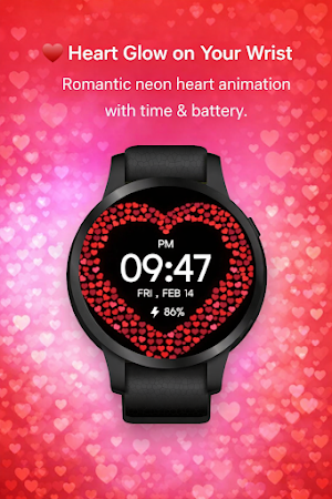 Romantic Heart Wear OS Screenshot 0