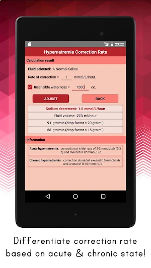 Hypernatremia Correction Rate: Sodium Tracker Screenshot 3