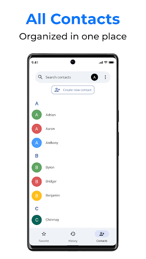 Contacts Screenshot 1