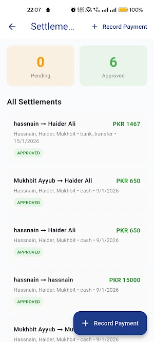 Costally: Expense & Bill Split Screenshot 1