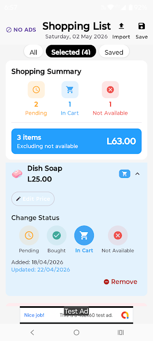 Grocivo - Grocery List Manager Screenshot 3