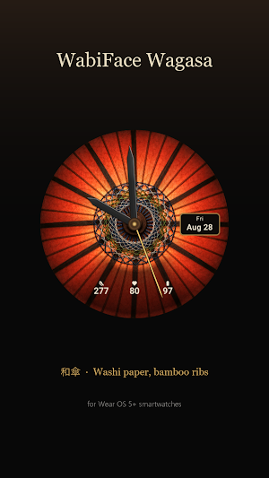 Wagasa Japanese Watch Face Screenshot 3