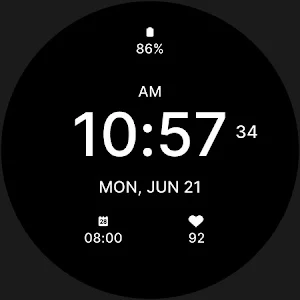 Pure Black Watch Face Screenshot 3