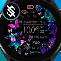 BFF1-Neon Art Flower Butterfly