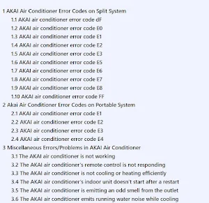 Akai Ac Error Code Guide Screenshot 3