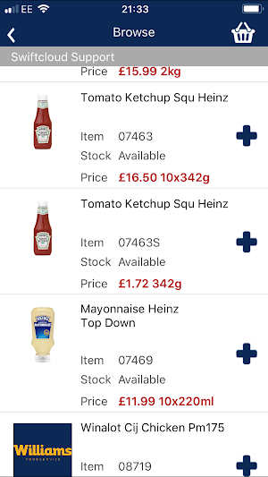 Williams Foodservice Screenshot 2