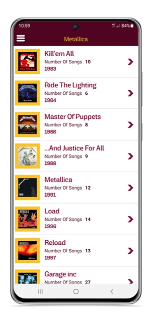 Metallica Lyrics & Wallpapers Screenshot 1