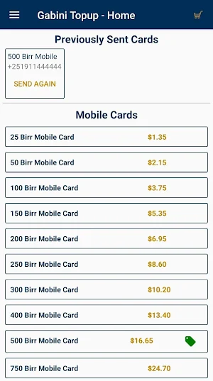 Gabini TopUp Screenshot 1