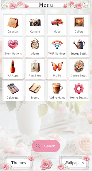 Tea Time and Roses Theme +HOME Screenshot 1