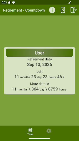 Retirement - Countdown Screenshot 0