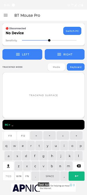 Bt Mouse and Keyboard Screenshot 2