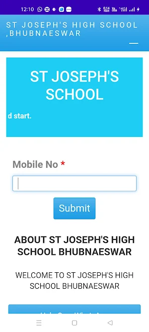 ST JOSEPH'S HIGH SCHOOL, BBSR Screenshot 0